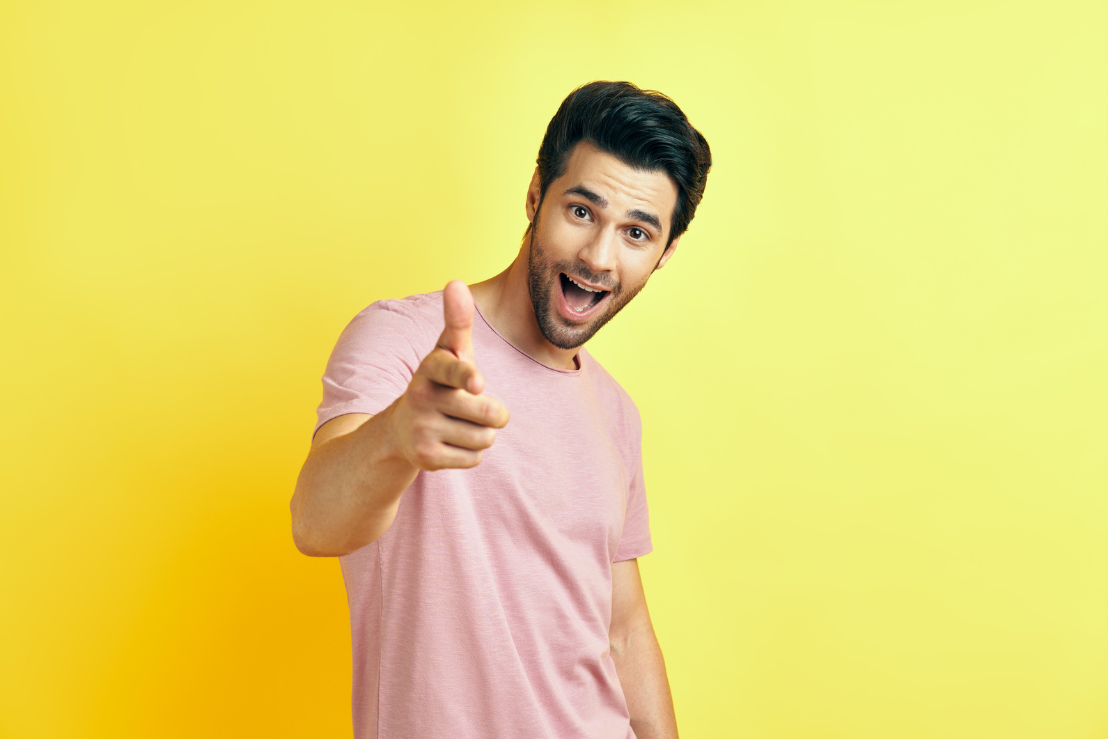 Happy Man Pointing at You  